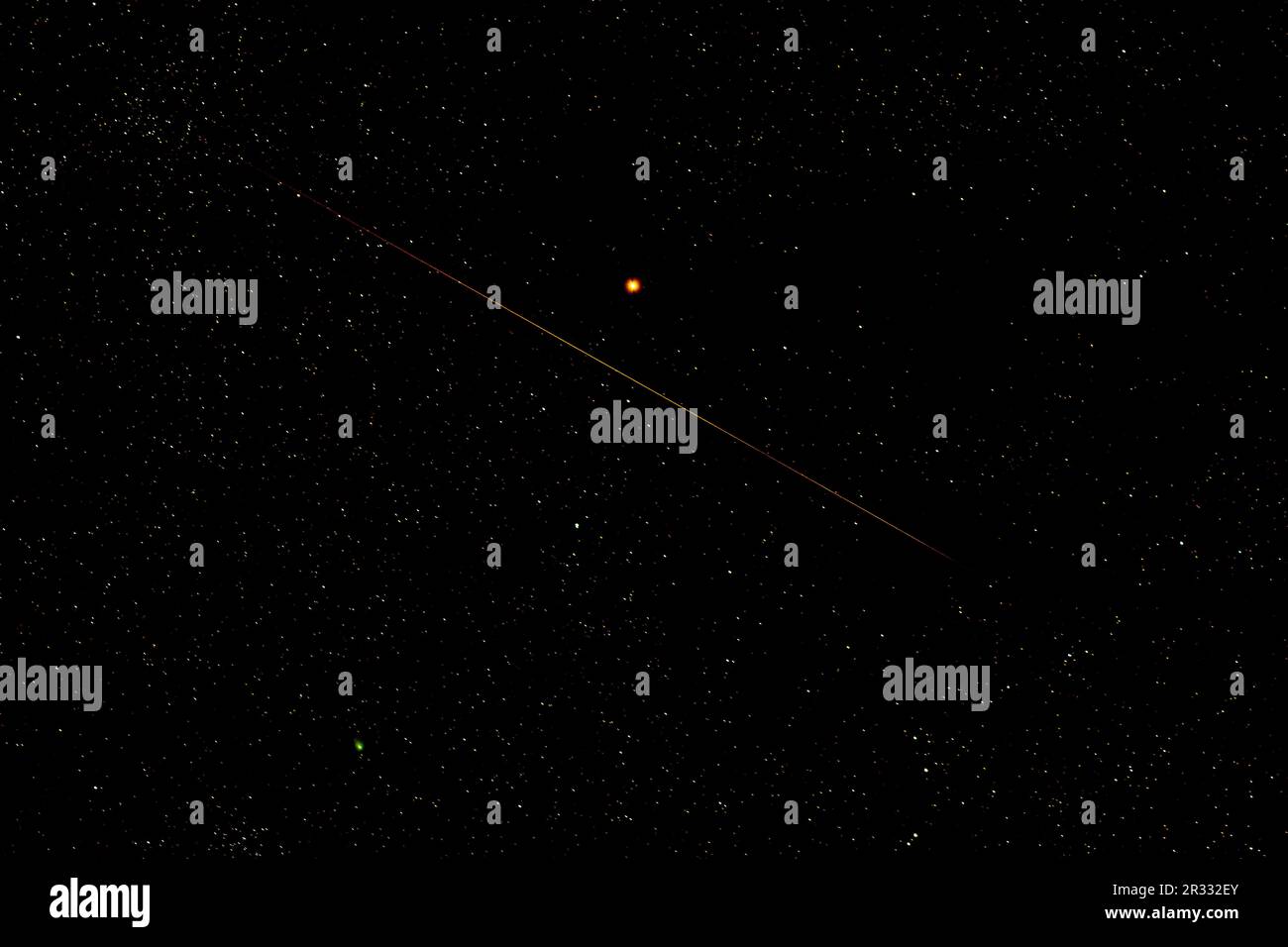 Febbraio 10-12 2023, la rara cometa verde C/2022 E3 (ZTF) ha fatto il suo passaggio più vicino dal pianeta Marte. Questa immagine è stata presa 2-12 da vicino Ashland, O Exp 4 sec f Foto Stock