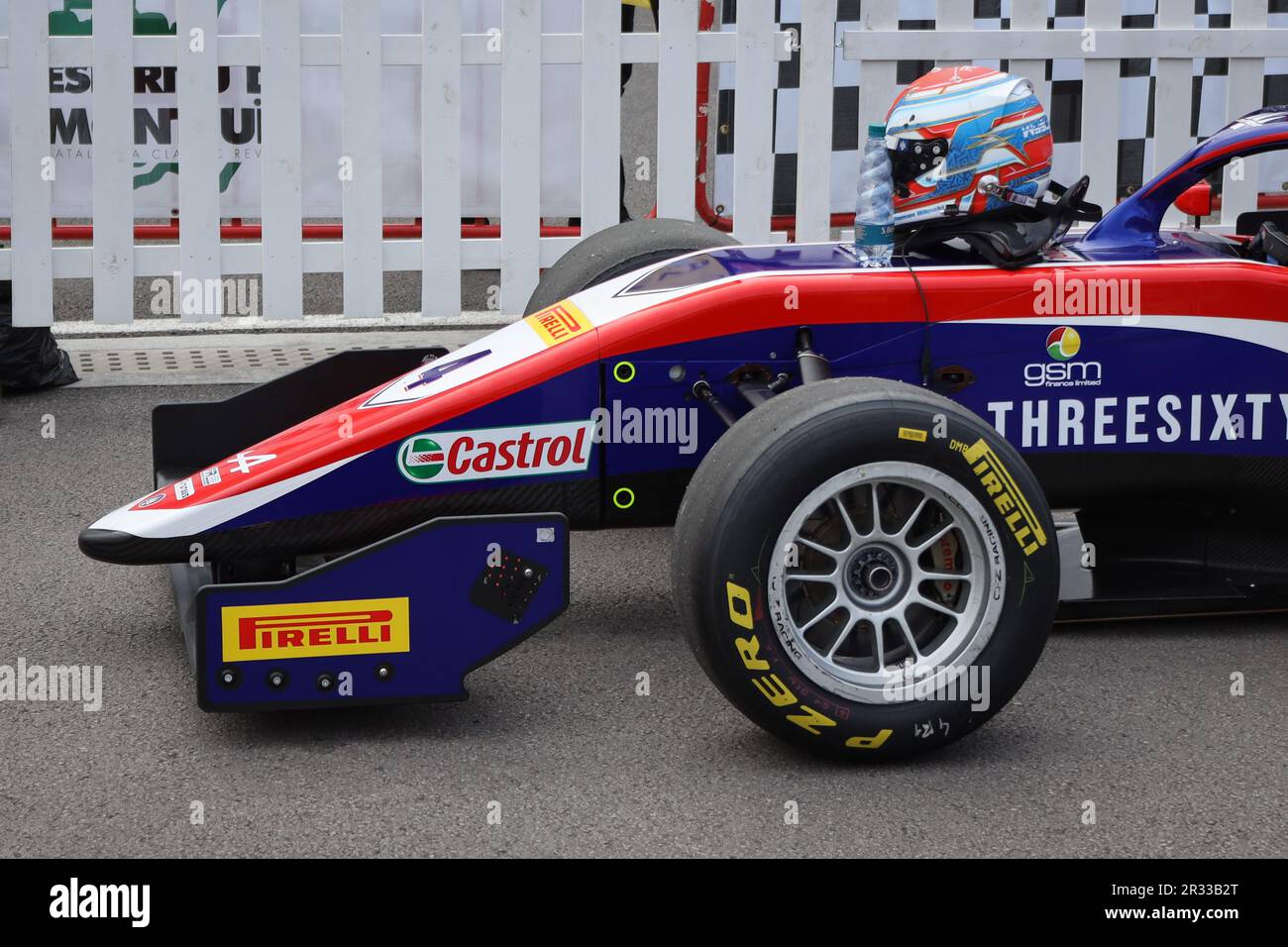 Roman Bolinski team car alla Formula Regional European Championship by Alpine 2023 gara sul circuito della Catalogna a Barcellona, Spagna 21/5/2023 Foto Stock