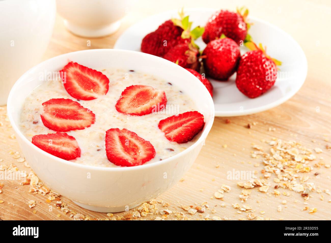 Porridge di fiocchi d'avena Foto Stock