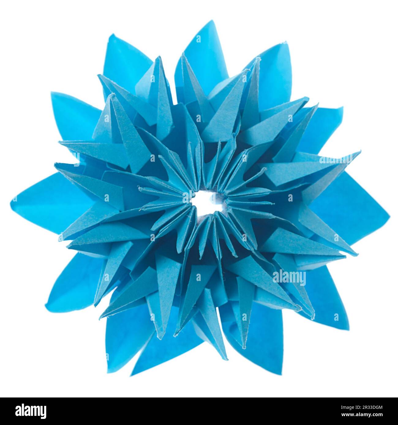 Origami fiocco di neve blu Foto stock - Alamy