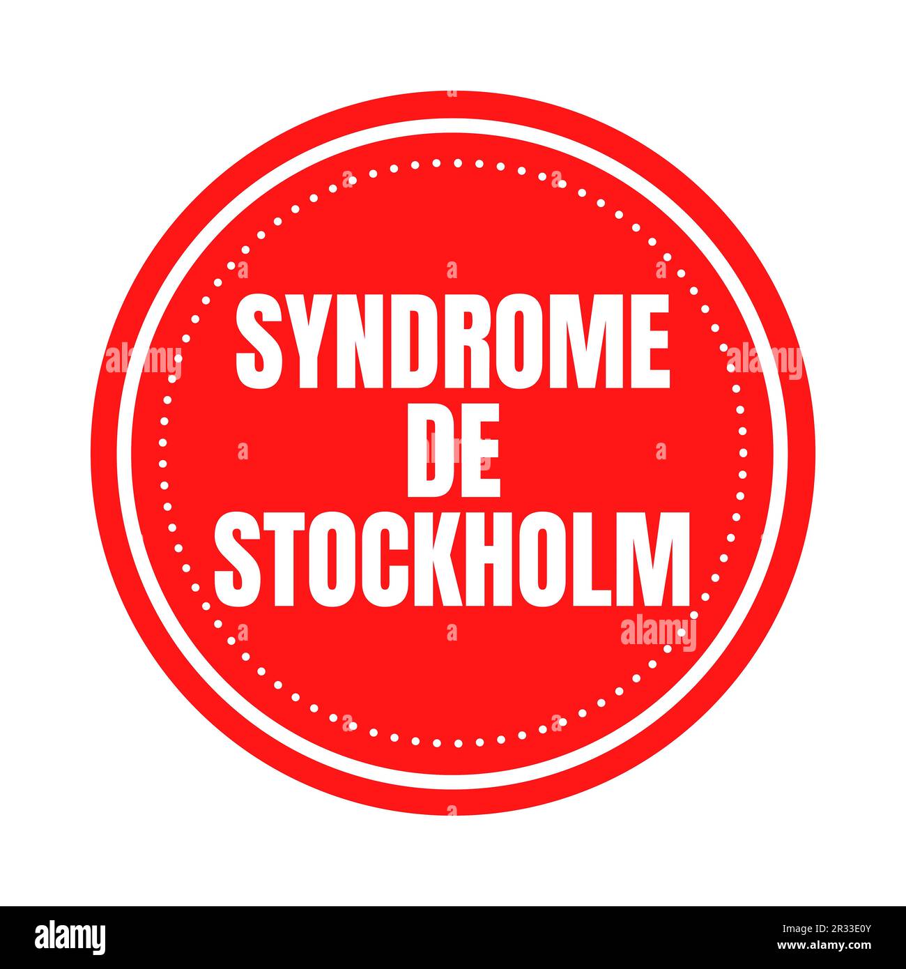 Sindrome di Stoccolma in lingua francese Foto Stock