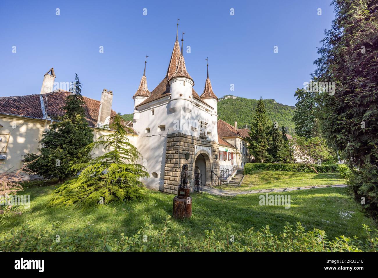 Șirul Beethoven, strada Șirul Beethoven, Șcheii Brașovului, Centrul Vechi, Brasov, Zona Metropolitană Brașov, Brașov, 500107, Romania a Brasov Foto Stock