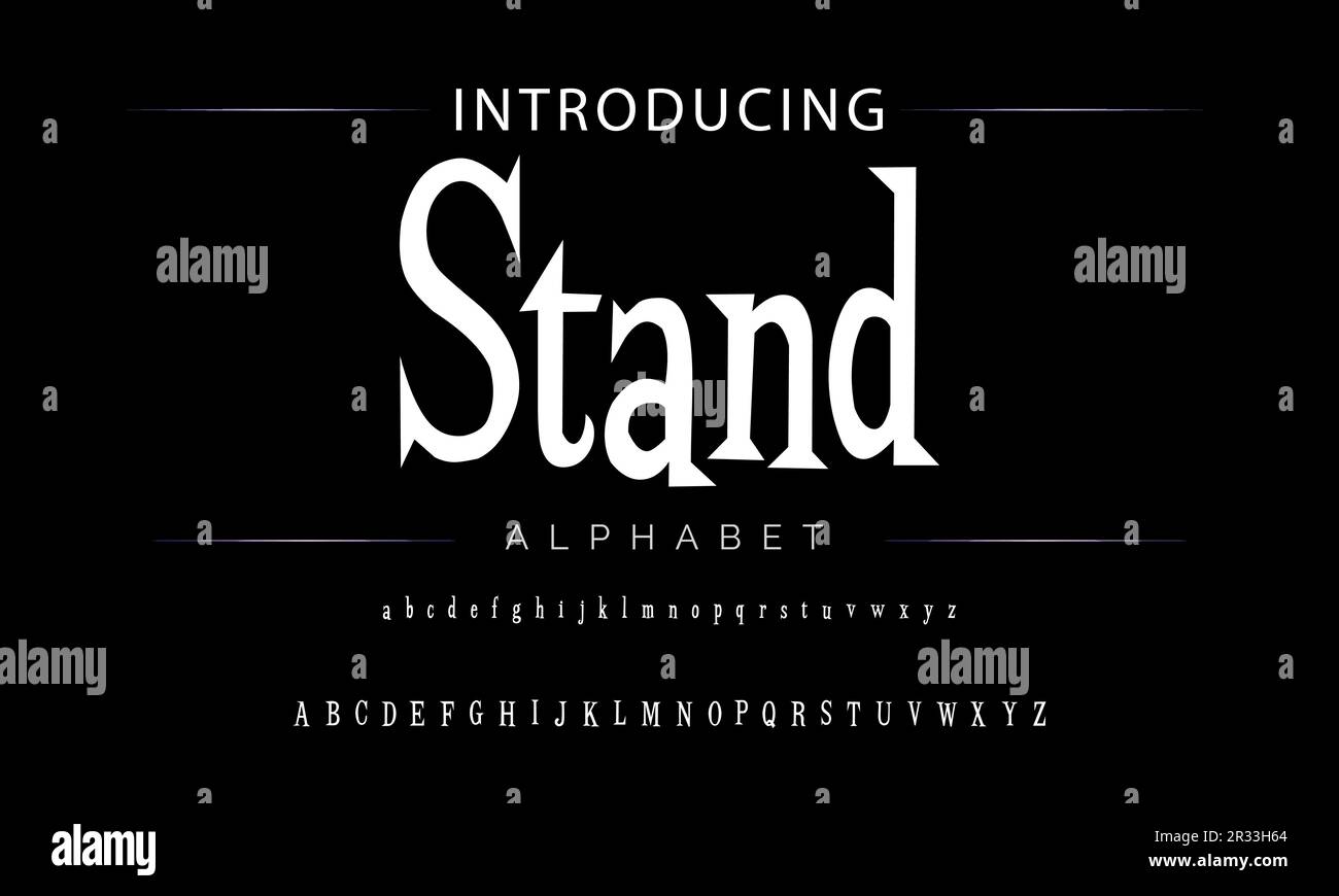 Tipo di carattere fumetto colorato funky. Alfabeto vettoriale Illustrazione Vettoriale