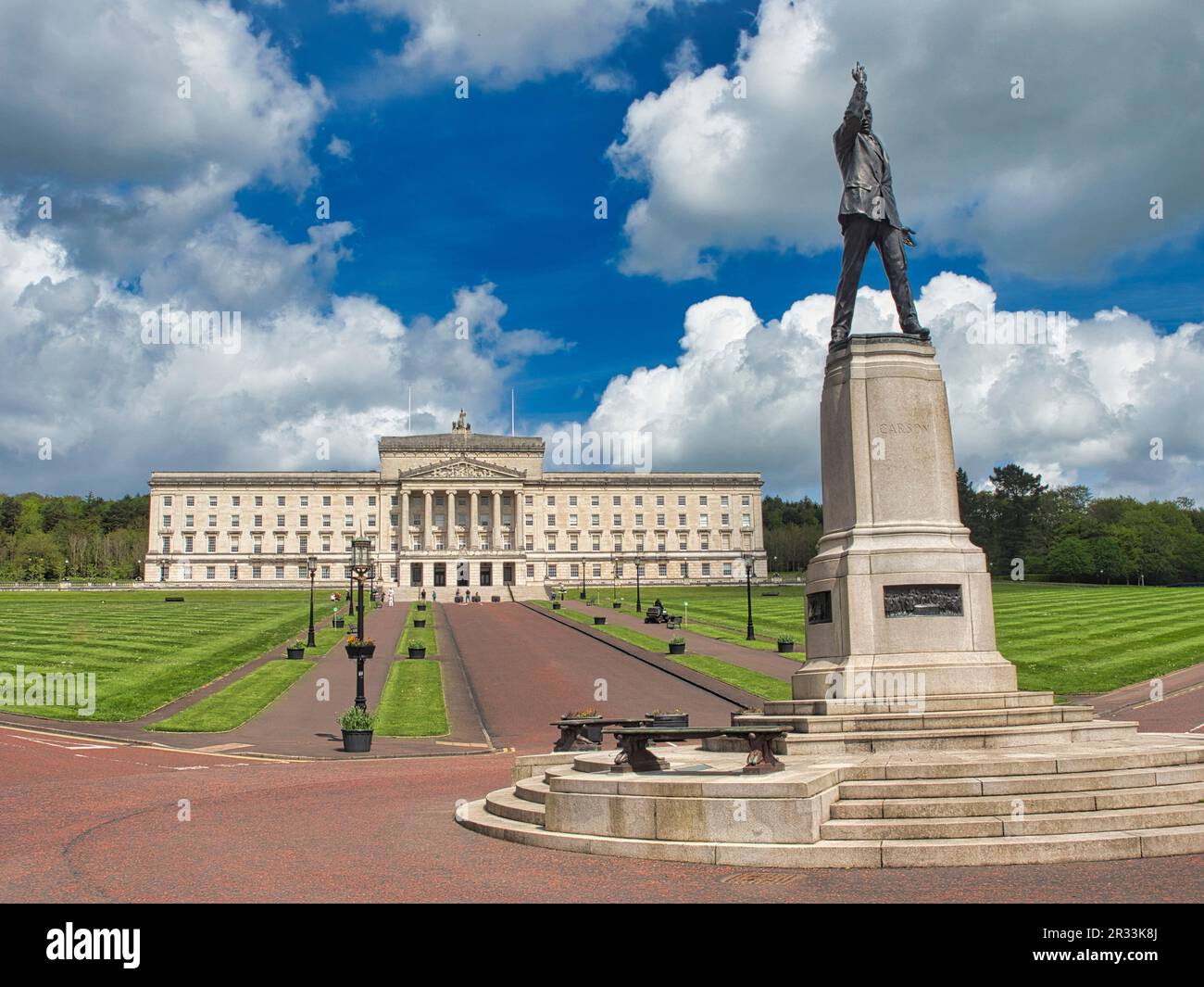 L'Assemblea dell'Irlanda del Nord a Stormont, Belfast, Irlanda del Nord. Foto Stock