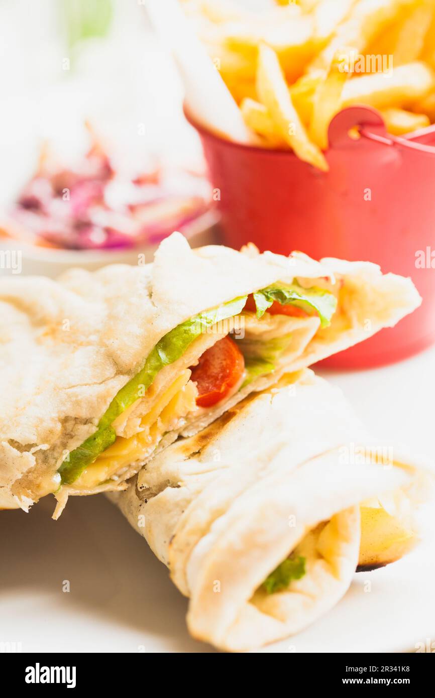 Panino Pita Foto Stock