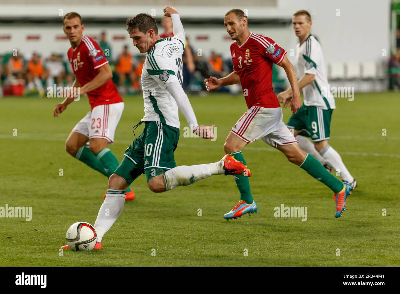 Ungheria vs. Irlanda del Nord UEFA euro 2016 calcio di qualificazione m Foto Stock