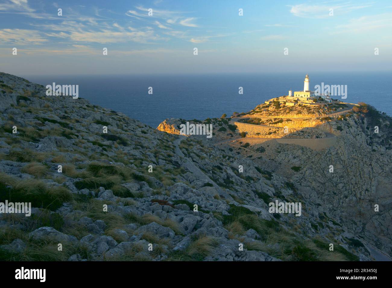 Faro de Formentor (1863). Cap de Formentor.Pollença.Mallorca.Baleares.España. Foto Stock