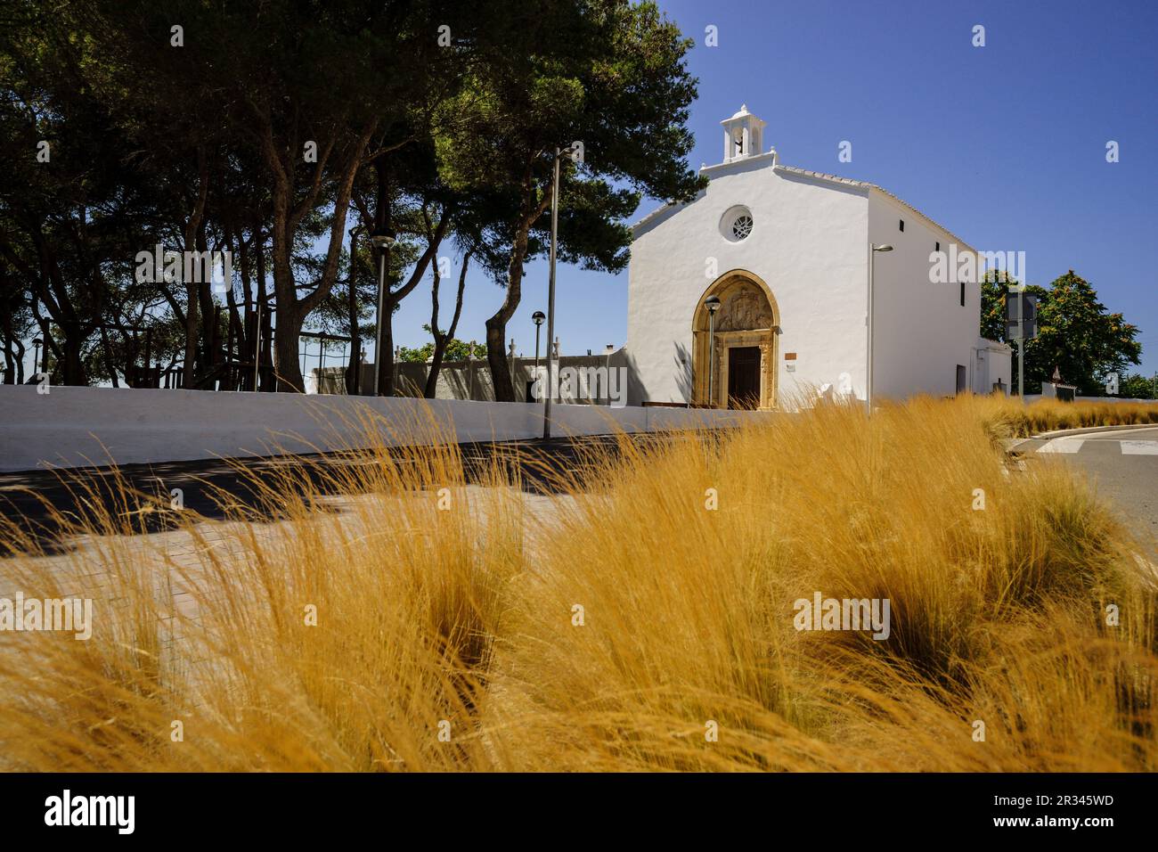 Sant Pere Nou - Antigua Ermita de Fora Vila -, siglo XVIII, Alaior Menorca, Islas Baleares, España, Europa. Foto Stock