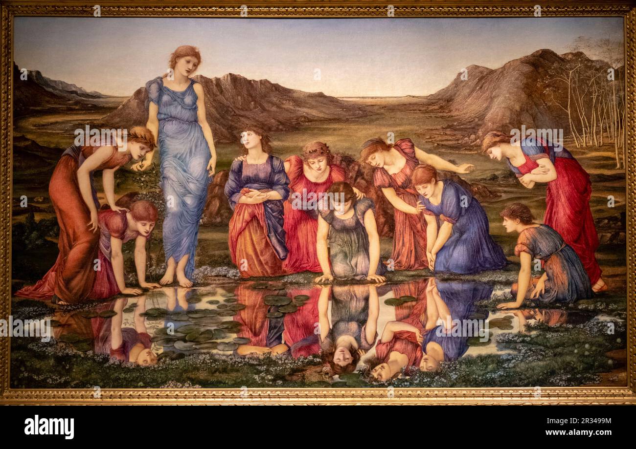 el espejo de Vénus, Sir Edward Burne-Jones, inglaterra 1877, oleo sobre tela, Fundación Calouste Gulbenkian, («Fundação Calouste Gulbenkian»), Lisboa, Portogallo. Foto Stock