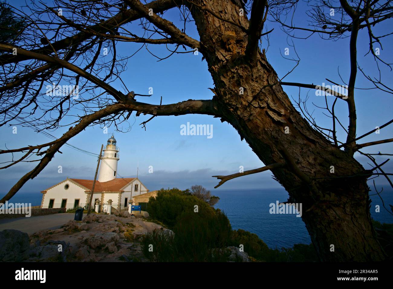 Faro de Capdepera, año 1861.Mallorca.Islas Baleares. España. Foto Stock