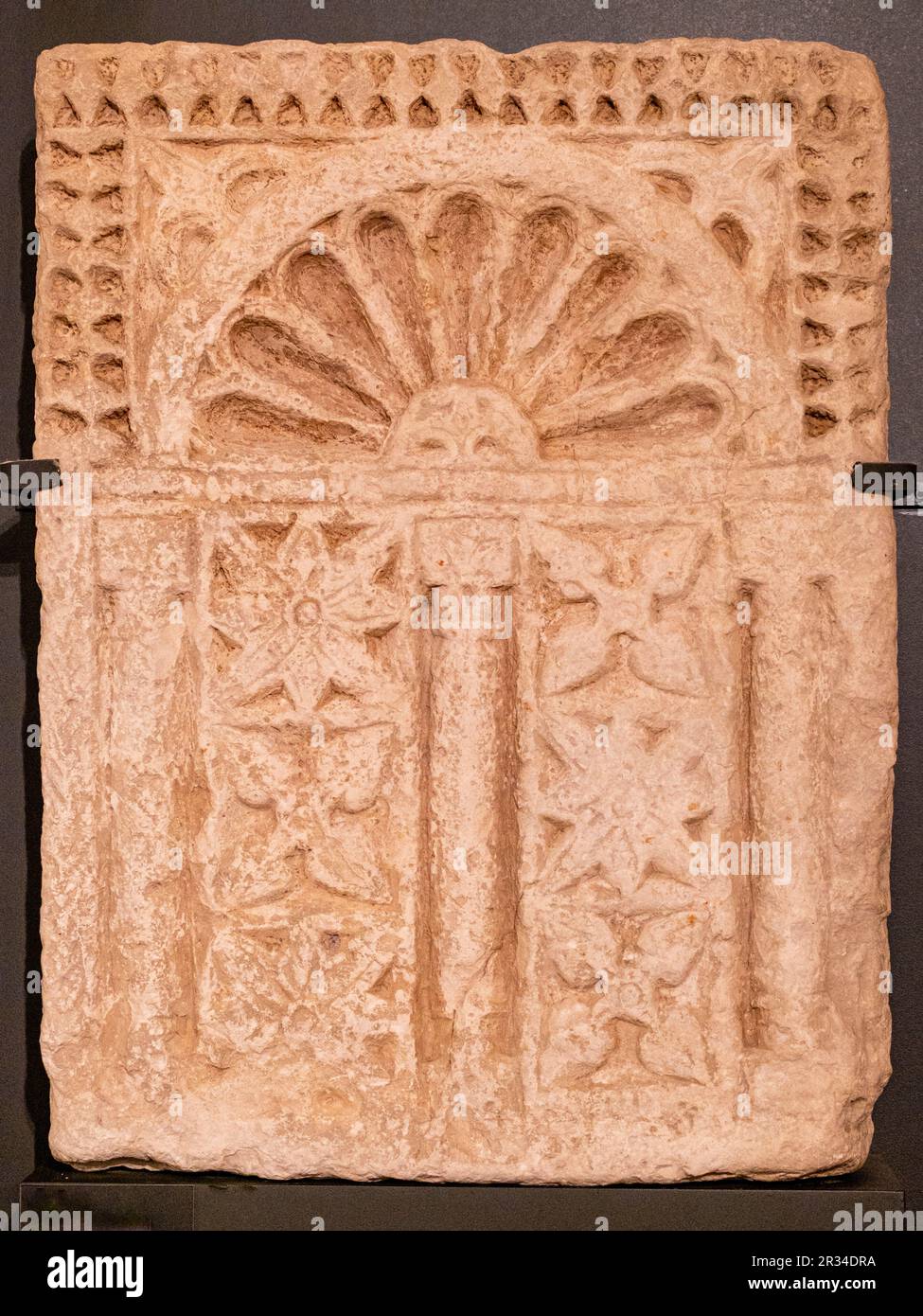 Annulla targa, 7th ° secolo, Talamanca del Jarama, Museo dei Consigli e la cultura Visigoth, Chiesa di San Román, Toledo, Castilla-la Mancha, Spagna. Foto Stock