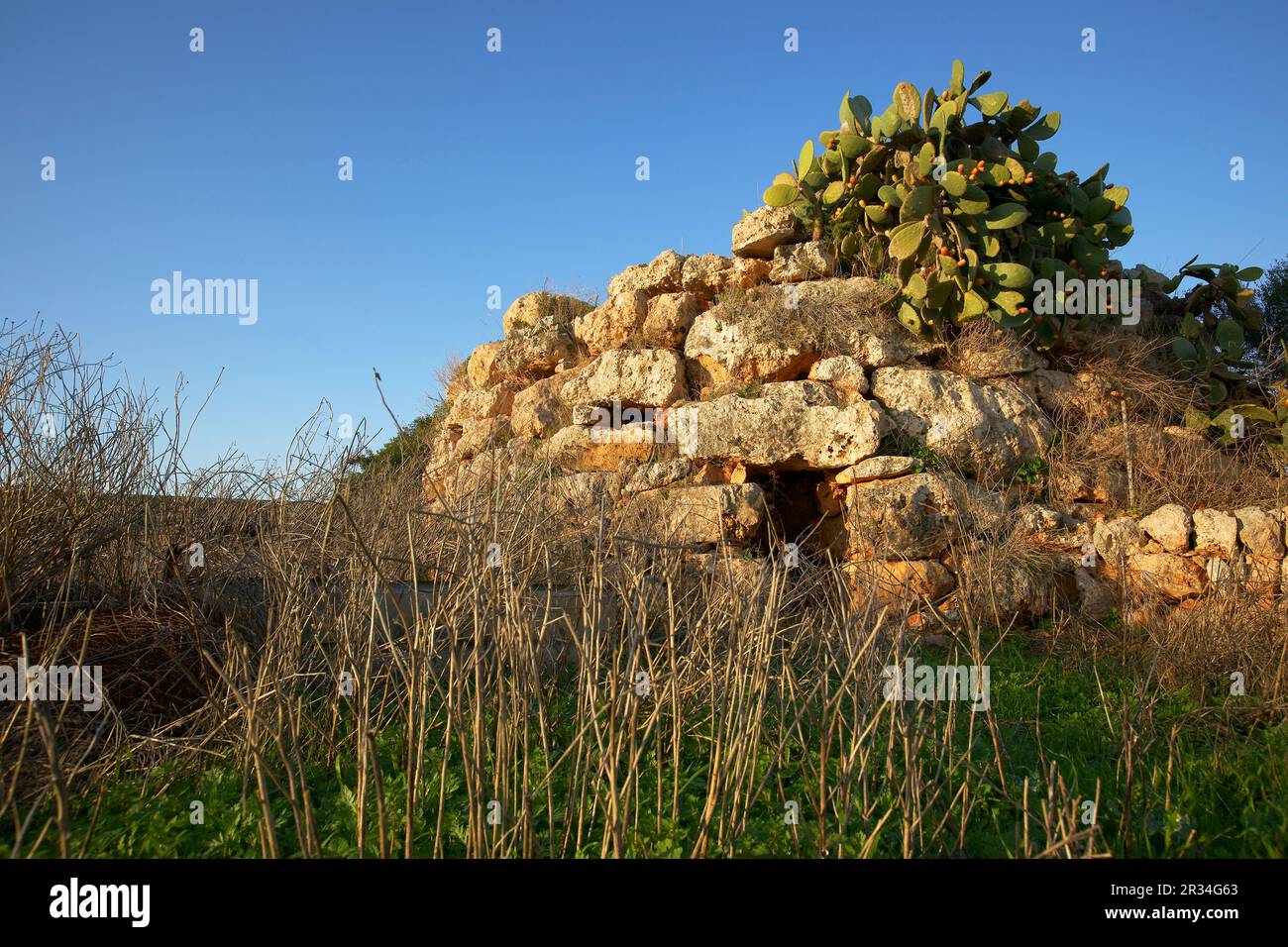 Talayot de Sa Talaya.Llucmajor. talaiótico (Edad de Bronce)..Mallorca.Baleares.España. Foto Stock