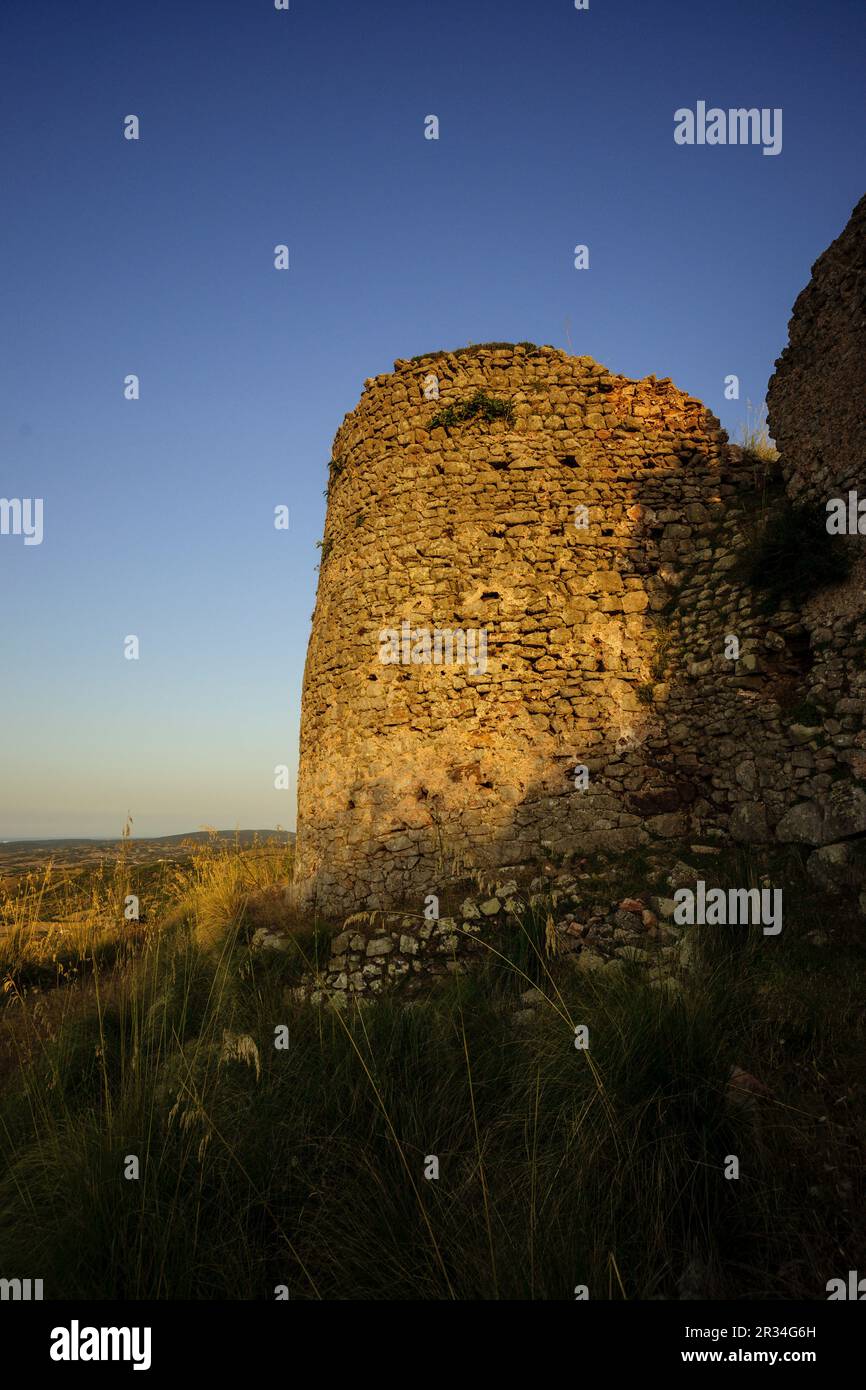 Castillo de Santa Águeda - Inviato Agaiz- , antes de 1232, término Municipal de Ferrerías, Menorca, Islas Baleares, España, Europa. Foto Stock