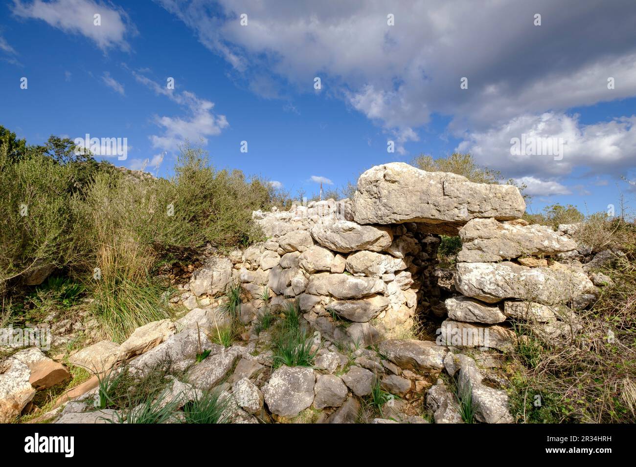Talaiot, Son Ferrandell-Son Oleza, i milenio a C., Valldemossa, Mallorca, Isole Baleari, spagna. Foto Stock
