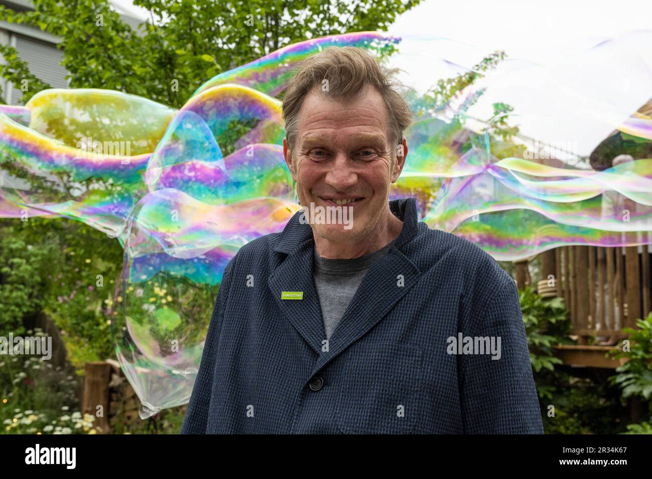 Londra, Regno Unito. 22 maggio 2023. Jason Flemying al giorno della stampa del RHS Chelsea Flower Show nei terreni del Royal Hospital Chelsea. Lo spettacolo si svolge fino al 27 maggio 2023. Credit: Stephen Chung / Alamy Live News Foto Stock