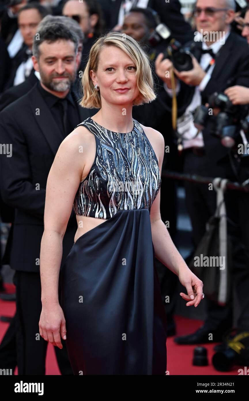 Cannes, Francia. 22nd maggio, 2023. CANNES, FRANCIA. 22 maggio 2023: Mia Wasikowska alla prima per il Club Zero al Festival de Cannes 76th. Picture Credit: Paul Smith/Alamy Live News Foto Stock