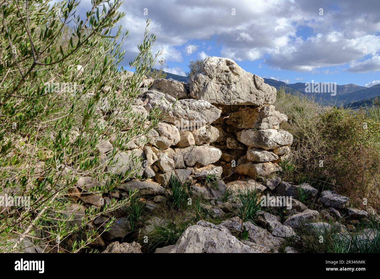 Talaiot, Son Ferrandell-Son Oleza, i milenio a C., Valldemossa, Mallorca, Isole Baleari, spagna. Foto Stock