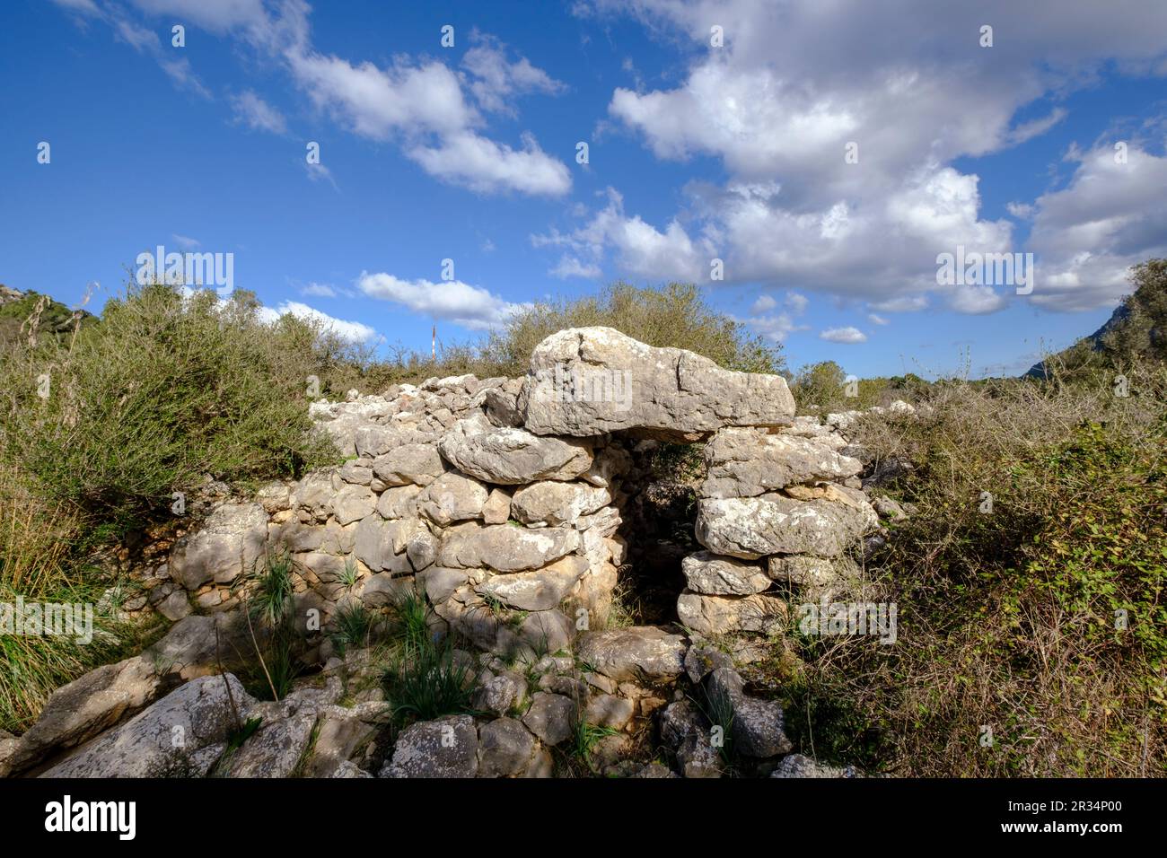 Talaiot, Son Ferrandell-Son Oleza, i milenio a C., Valldemossa, Mallorca, Isole Baleari, spagna. Foto Stock