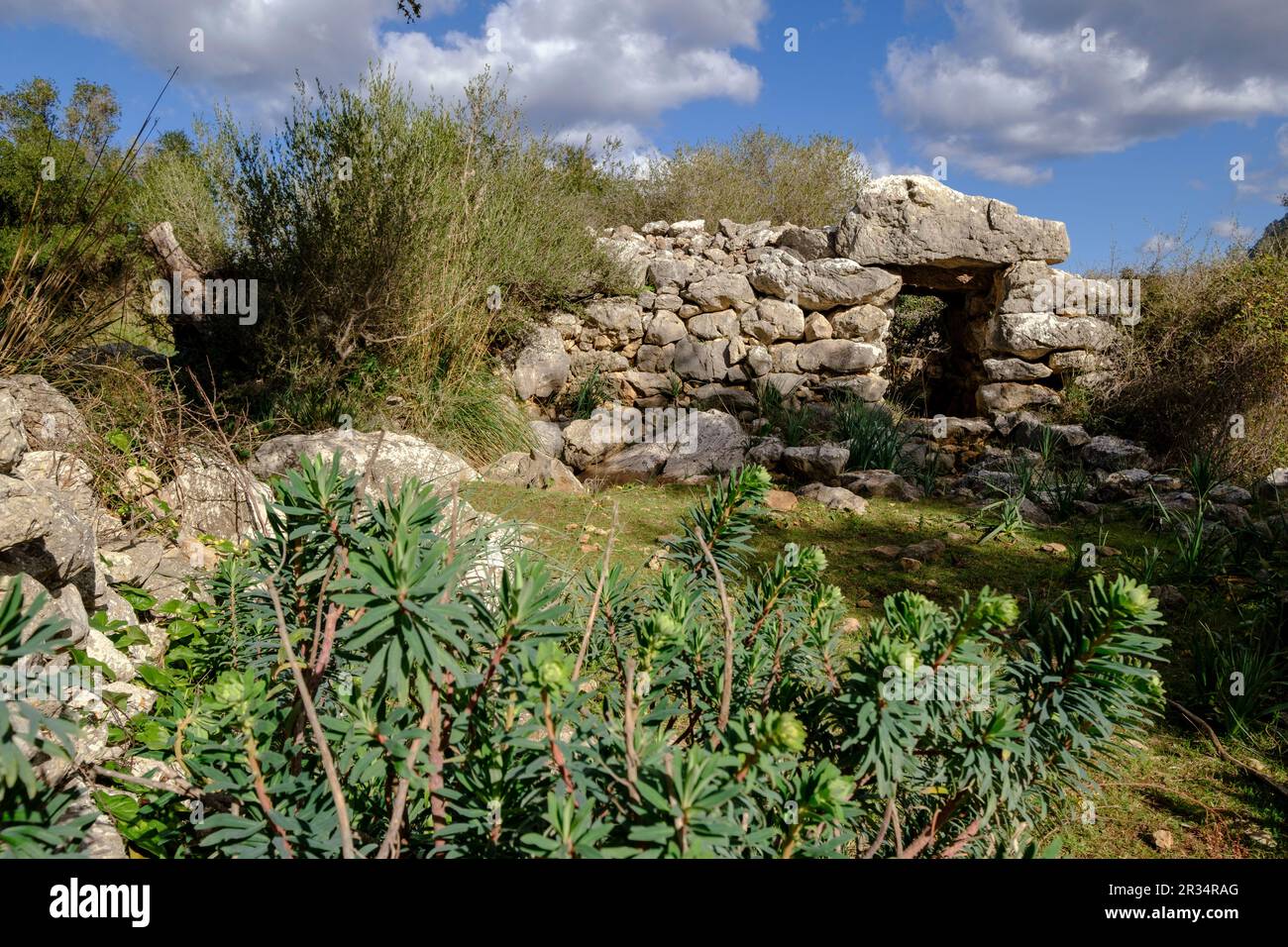 Talaiot, Son Ferrandell-Son Oleza, i milenio a C., Valldemossa, Mallorca, Isole Baleari, spagna. Foto Stock
