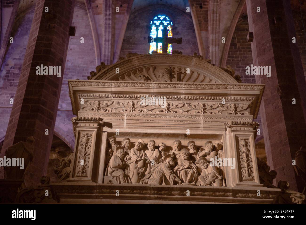 Catedral de Mallorca (s. XIII-s.XX).Palma.Mallorca.Islas Baleares. España. Foto Stock