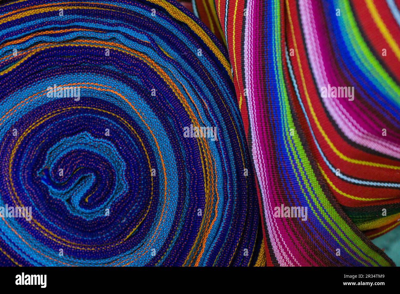 Tejidos tipicos, Chichicastenango ,municipio del Departamento de El Quiché, Guatemala, America centrale. Foto Stock