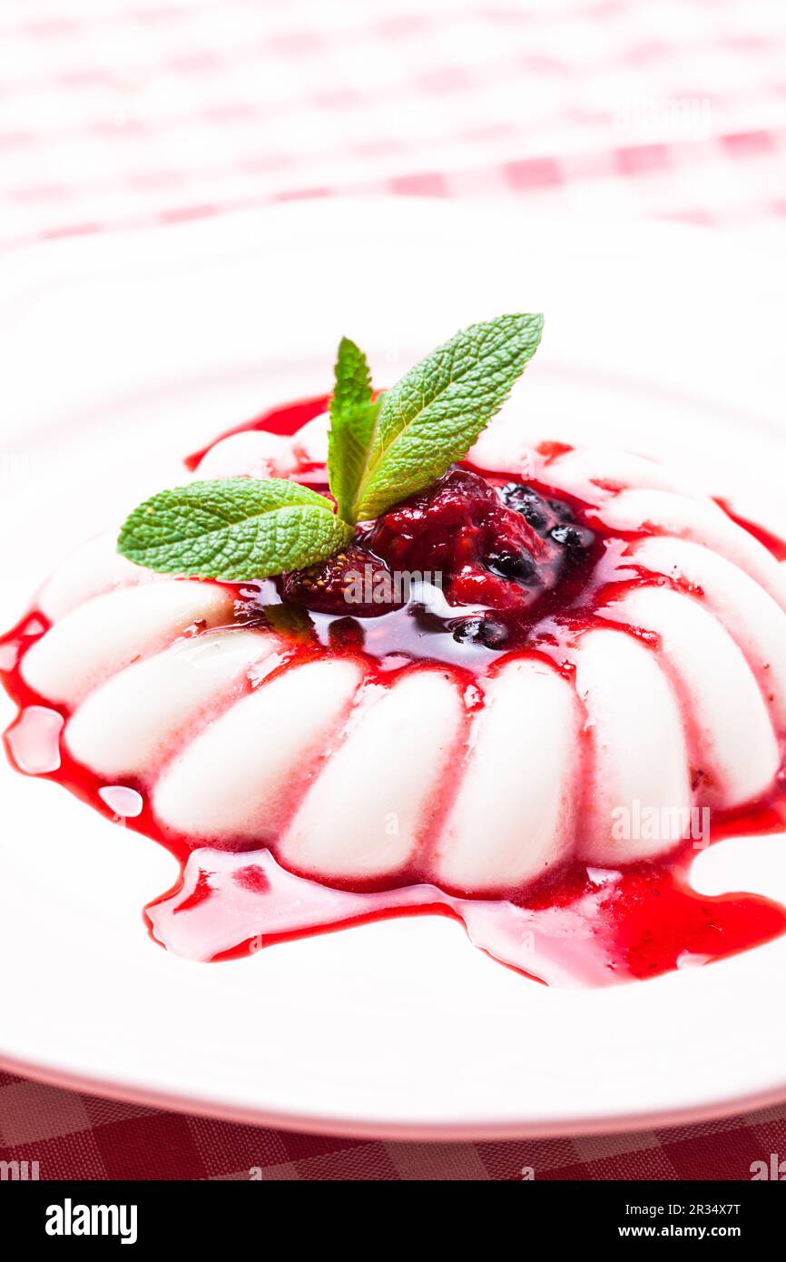 Panna cotta Foto Stock
