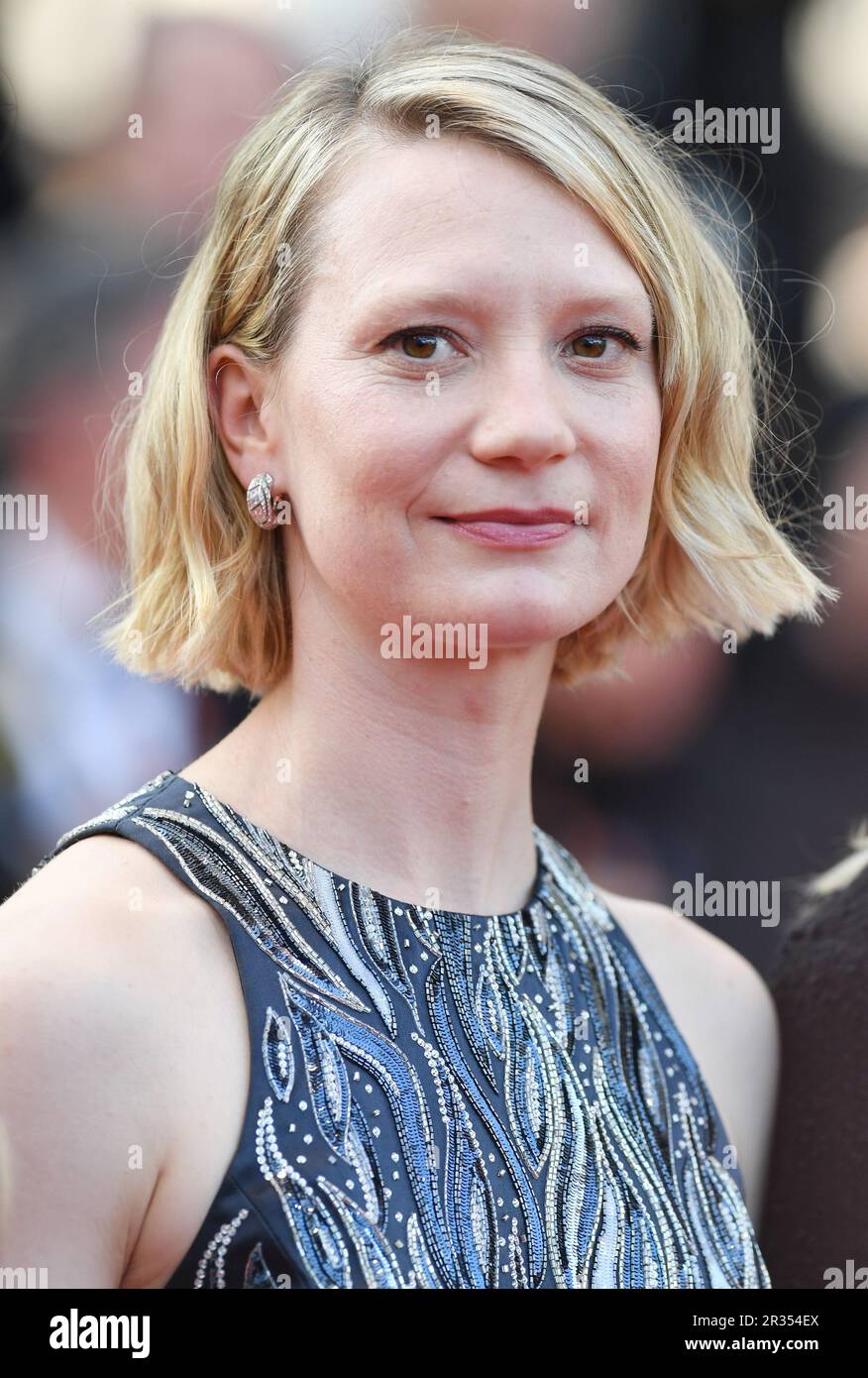 Cannes, Francia. 22nd maggio, 2023. L'attrice australiana mia Wasikowska partecipa alla prima edizione del Club Zero al Festival del Cinema di Cannes 76th al Palais des Festivals di Cannes, in Francia, lunedì 22 maggio 2023. Foto di Rune Hellestad/ Credit: UPI/Alamy Live News Foto Stock