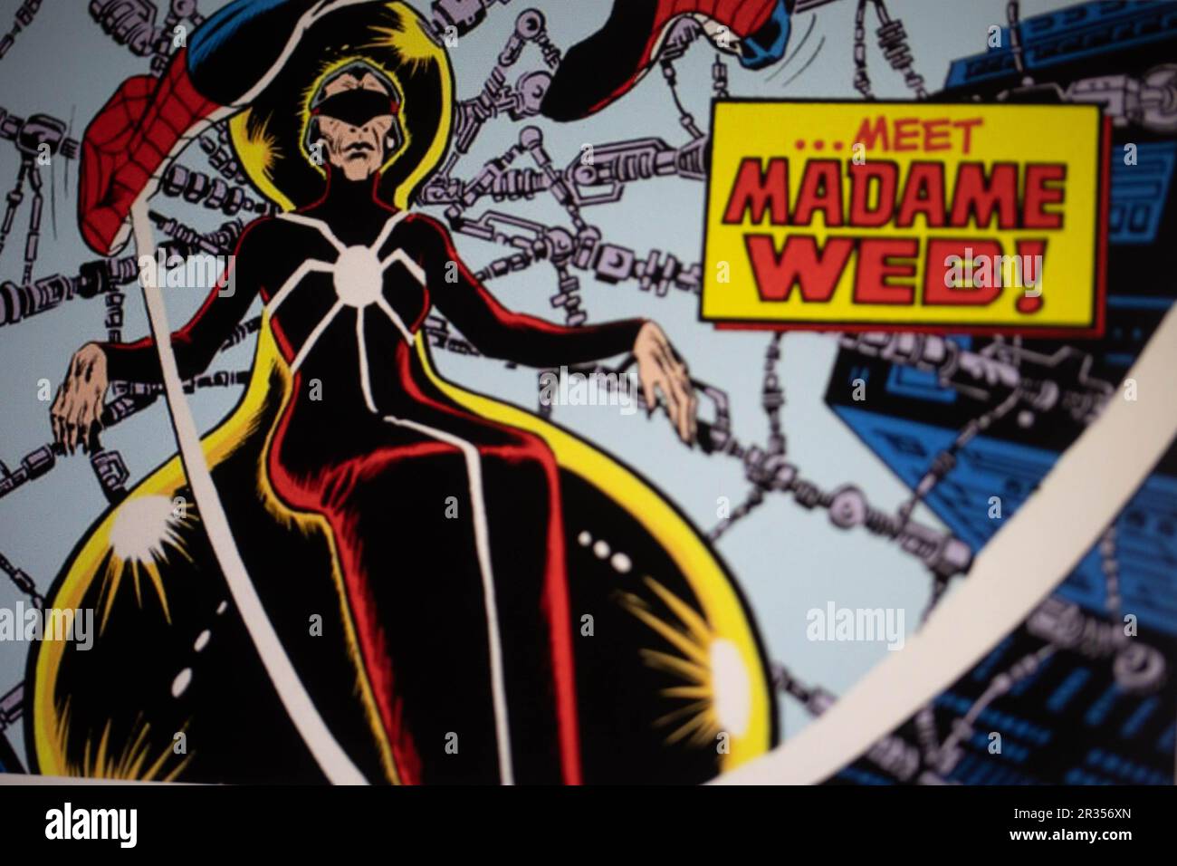 Personaggio fumetto Madame Web Foto Stock