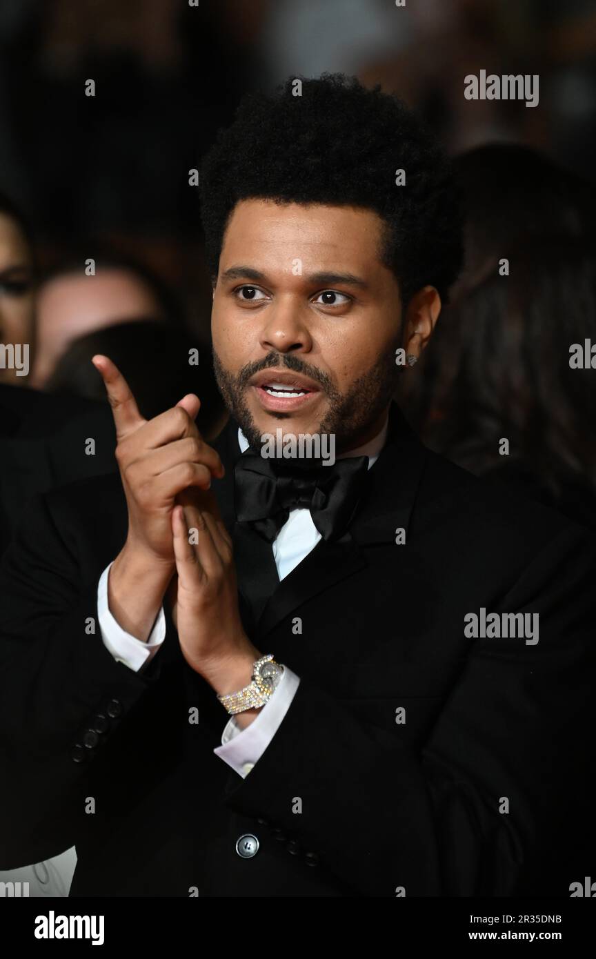 Cannes, Francia. 14th maggio, 2023. 76th Cannes Film Festival 2023, film Red Carpet “ The Idol“ nella foto: Abel Makkonen Tesfaye, The Weeknd, Credit: Independent Photo Agency/Alamy Live News Foto Stock