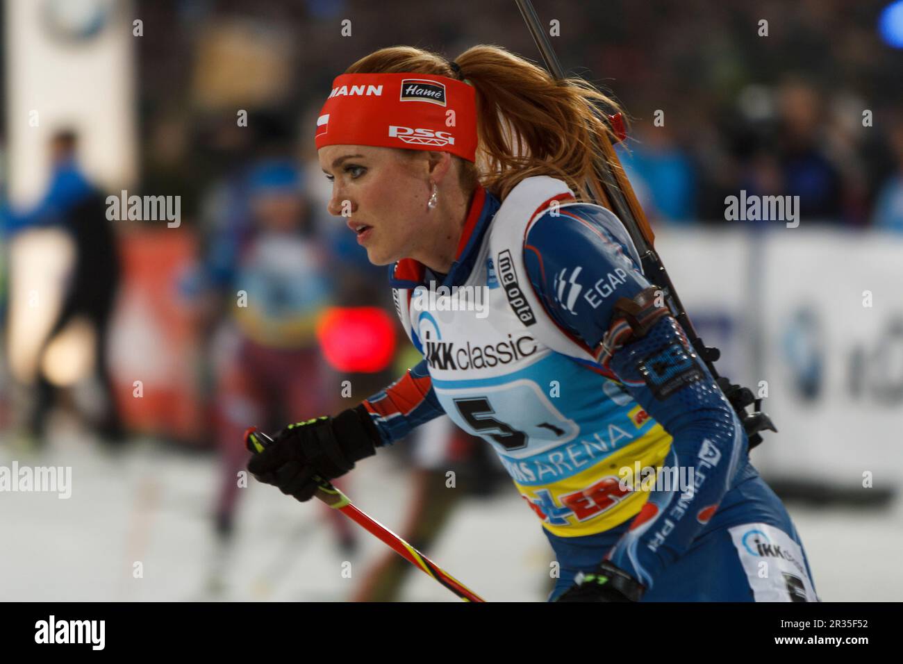 Biathlon su Schalke 2015 Foto Stock