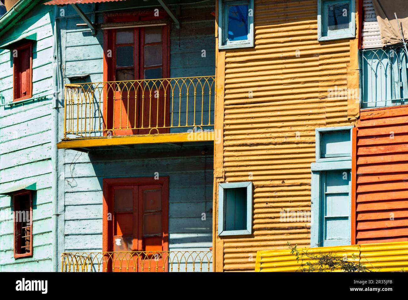 La Boca, quartiere colorato, Buenos Aires argentino Foto Stock