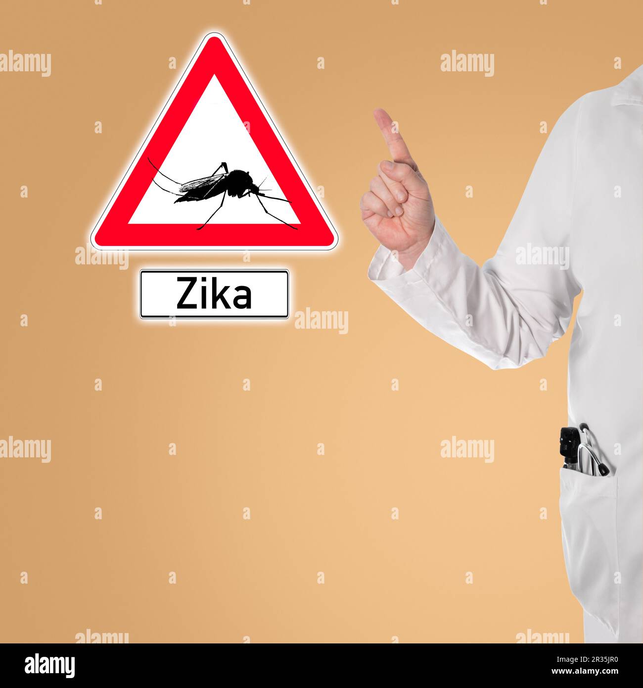 Il medico avverte di Zika Foto Stock