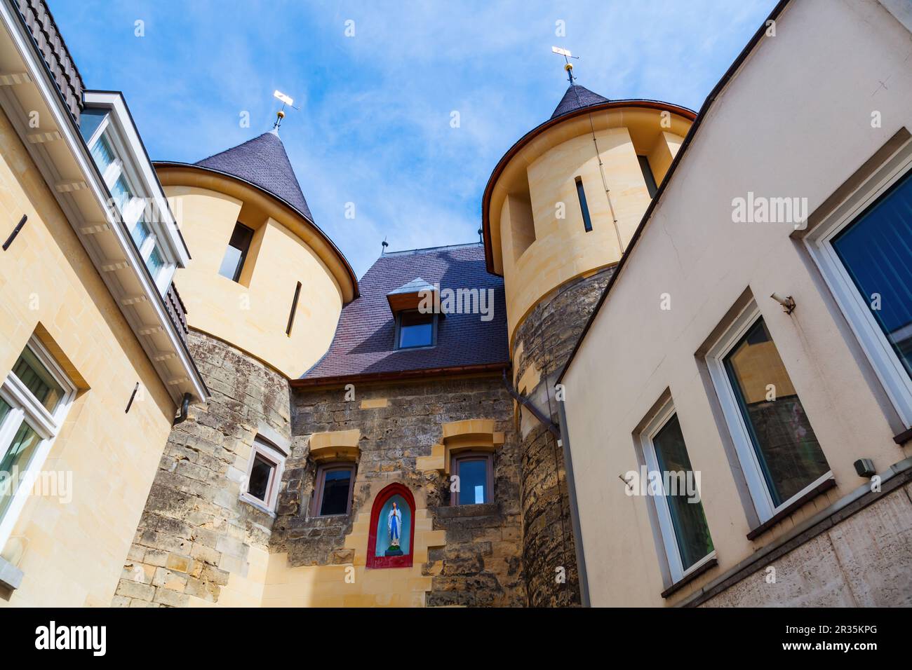 Porta cittadina medievale a Valkenburg, Paesi Bassi Foto Stock