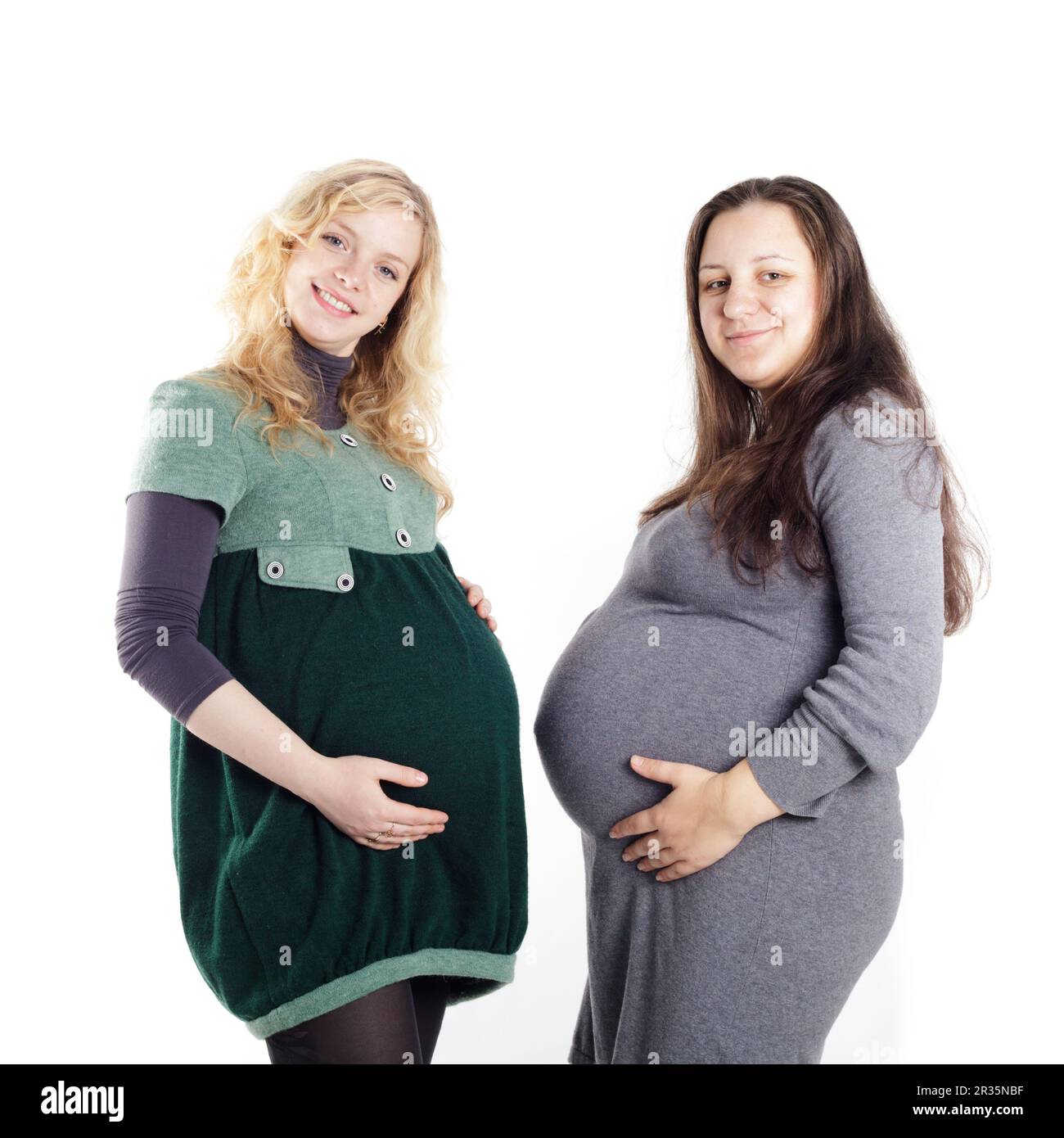 Due donne in stato di gravidanza Foto Stock