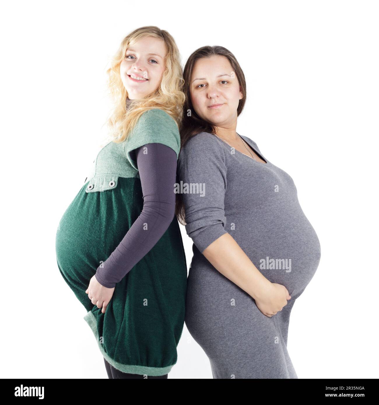 Due donne in stato di gravidanza Foto Stock