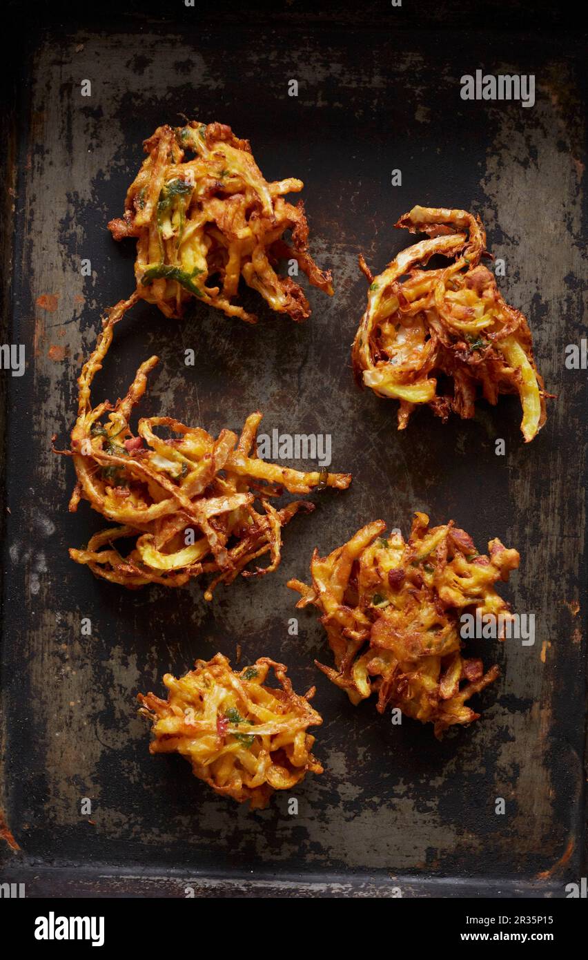 Cipolla bhaji Foto Stock