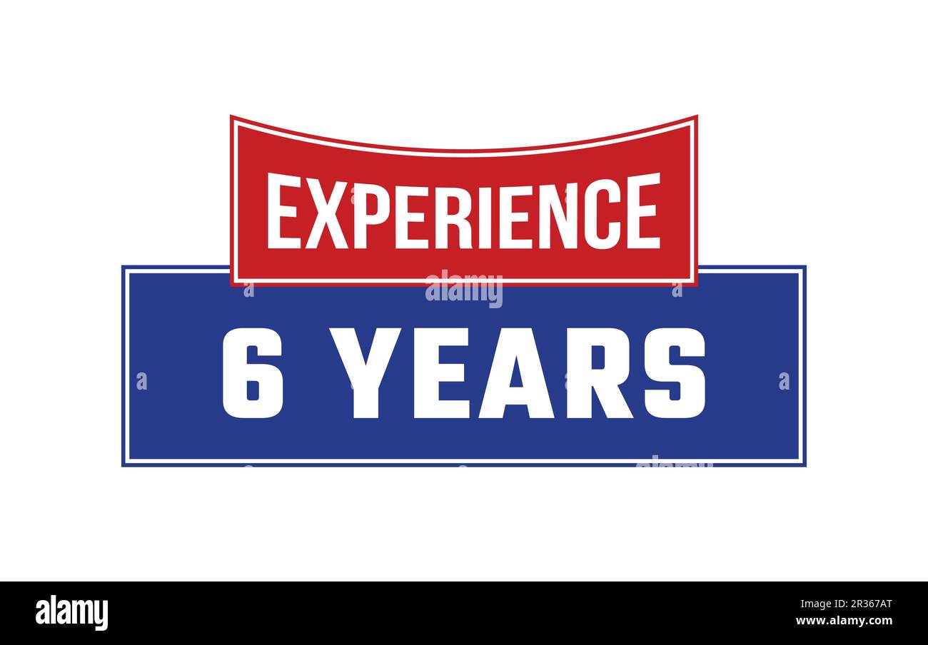 6 anni di esperienza Seal Vector Illustrazione Vettoriale