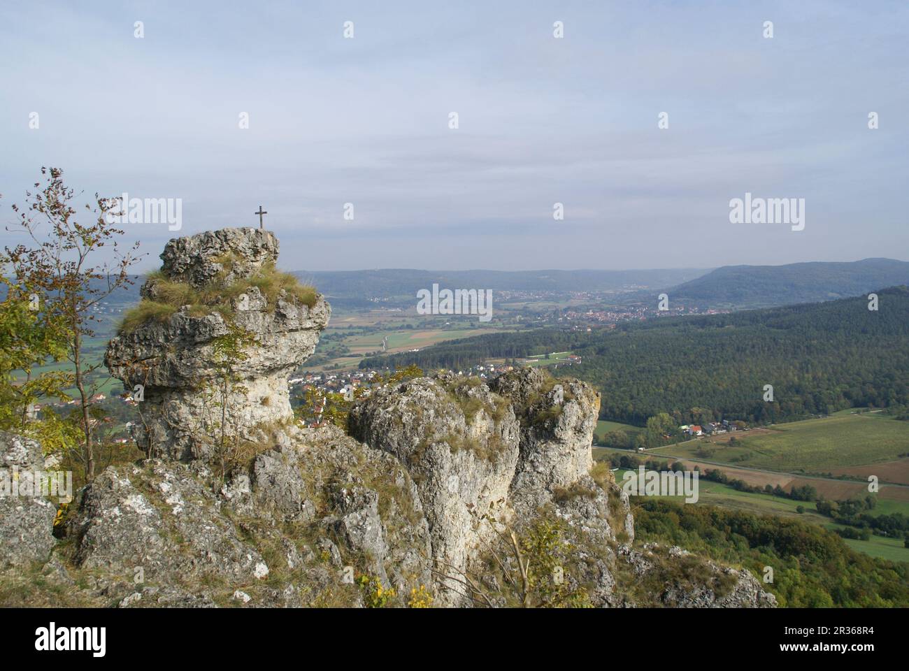 Il Walberla è un'attrezzatura di scarpata della svizzera frankese, in Germania, in baviera Foto Stock