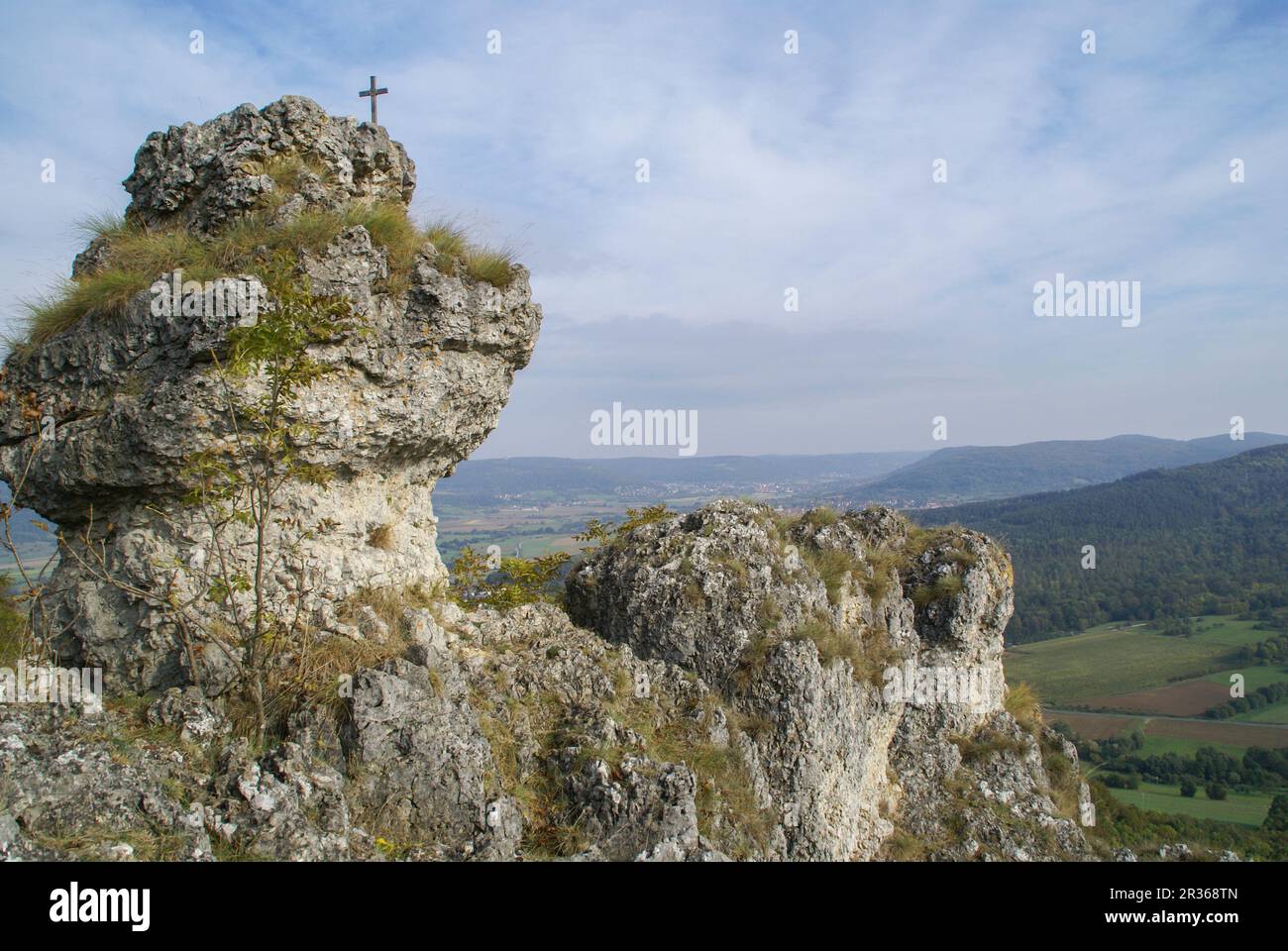 Il Walberla è un'attrezzatura di scarpata della svizzera frankese, in Germania, in baviera Foto Stock