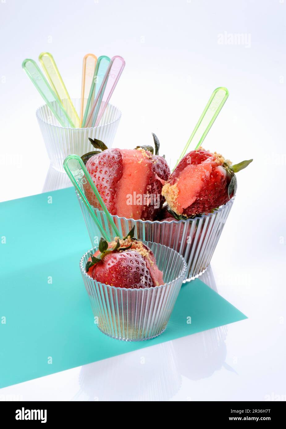 Gelato alla fragola panini Foto Stock