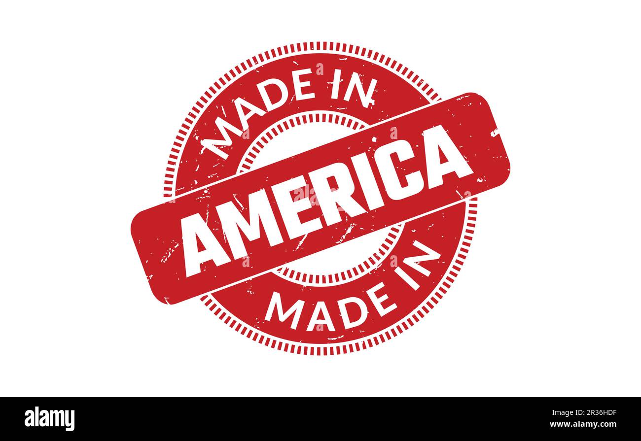 Made in America Rubber Stamp Illustrazione Vettoriale