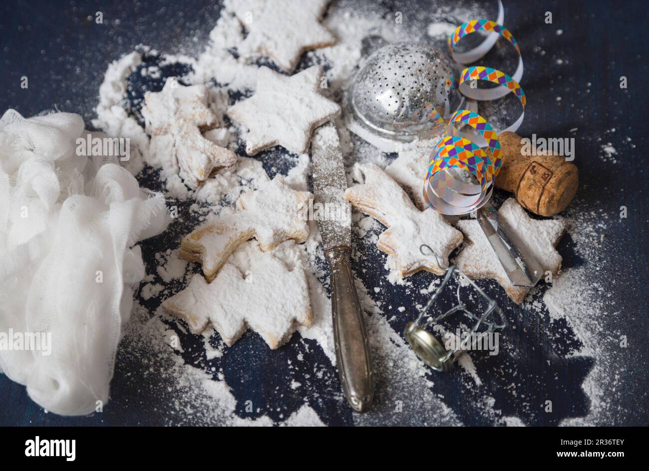 Biscotti di Natale con zucchero a velo Foto Stock