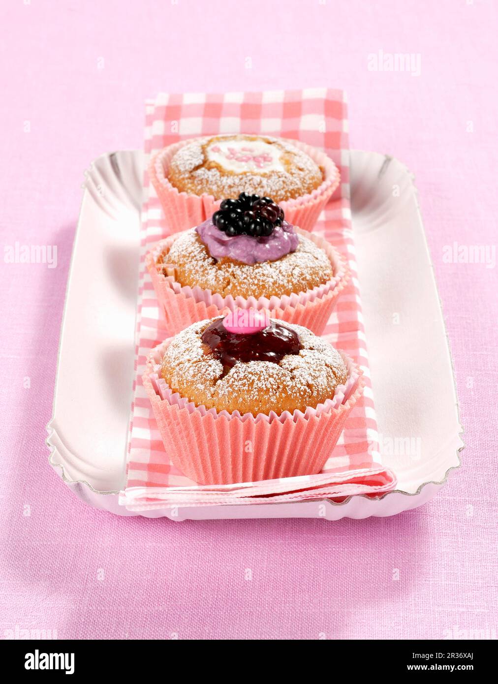 Riempite i muffin Foto Stock