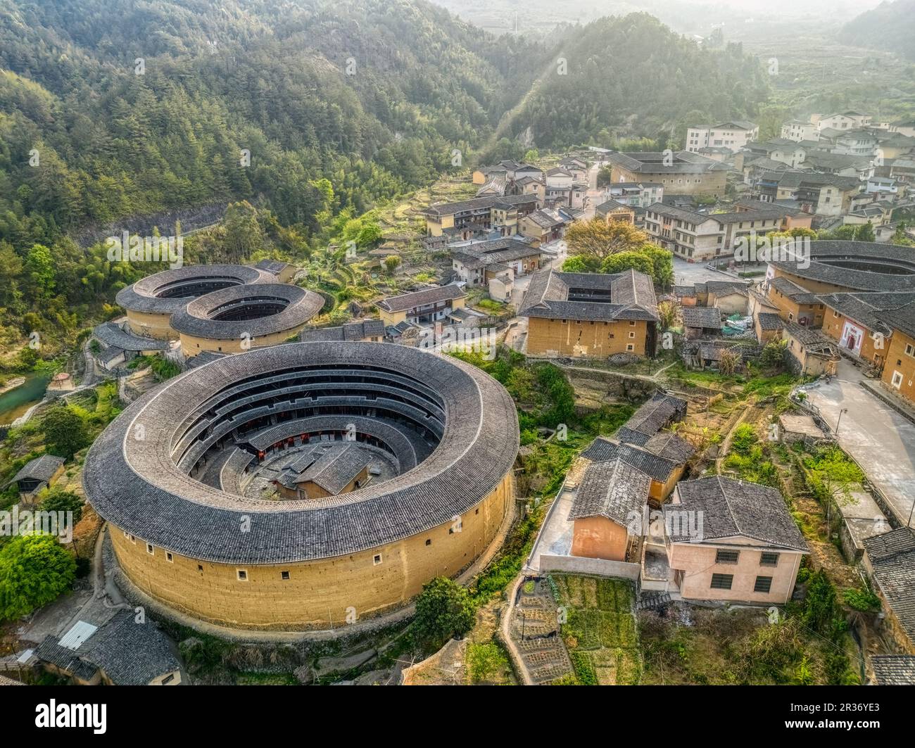 Fujian terra struttura, abitazioni rurali nella regione Fujian della Cina  Foto stock - Alamy