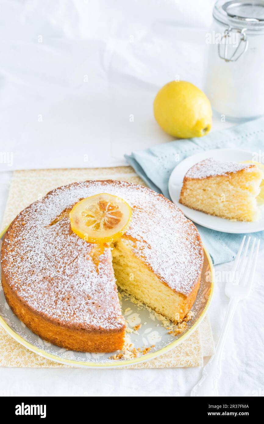 Torta al limone (torta italiana al limone) Foto Stock