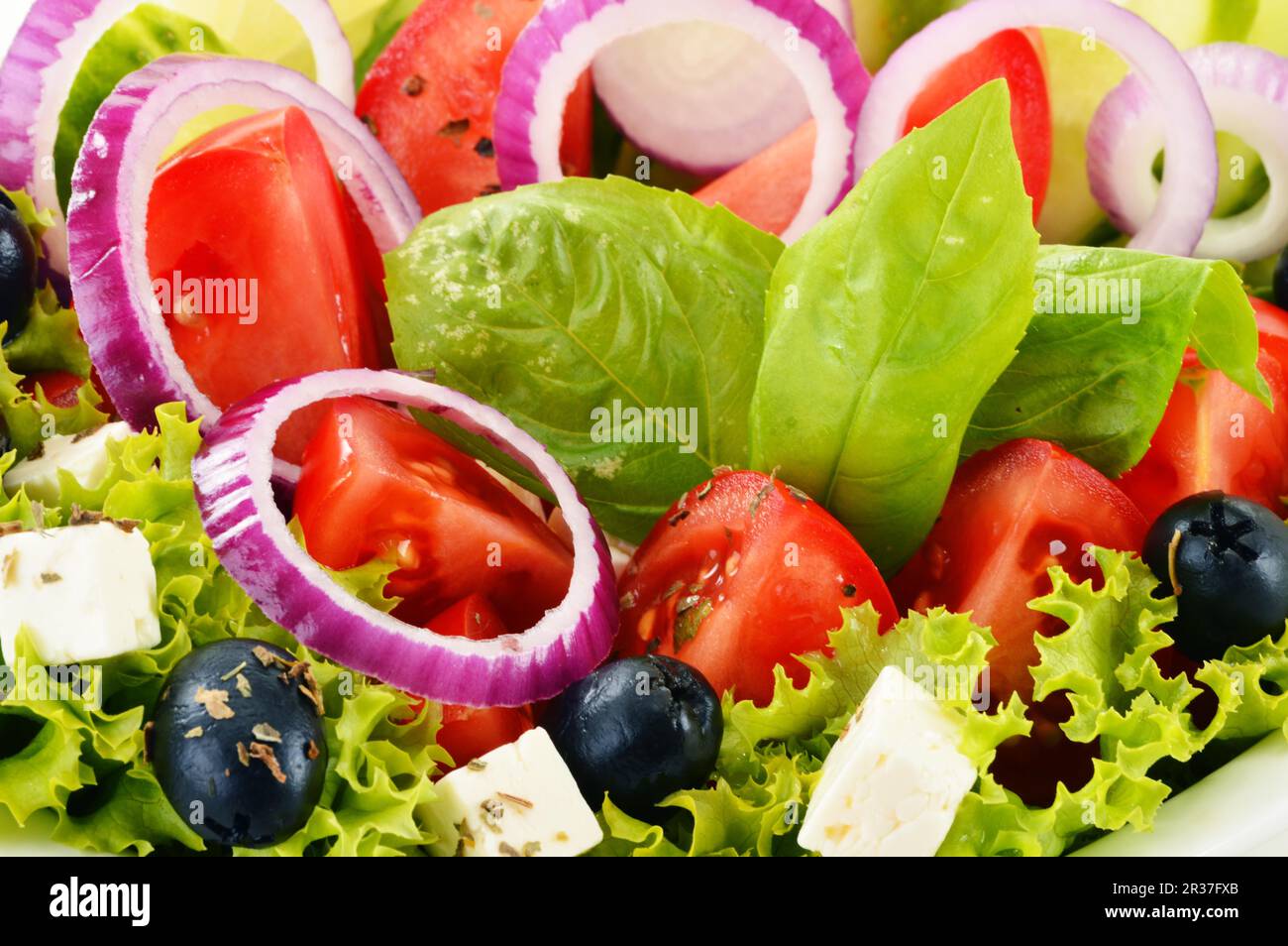 Insalata di verdure ciotola. Alimentazione equilibrata Foto Stock