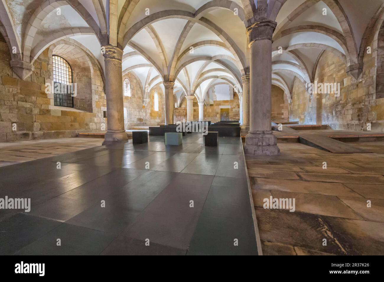 Mosteiro de Santa Maria, Monastero di Santa Maria, Monastero cistercense, Dormitorio Novizio, Alcobaca, Provincia di Estremadura e Ribatejo, Portogallo, UNESCO Foto Stock