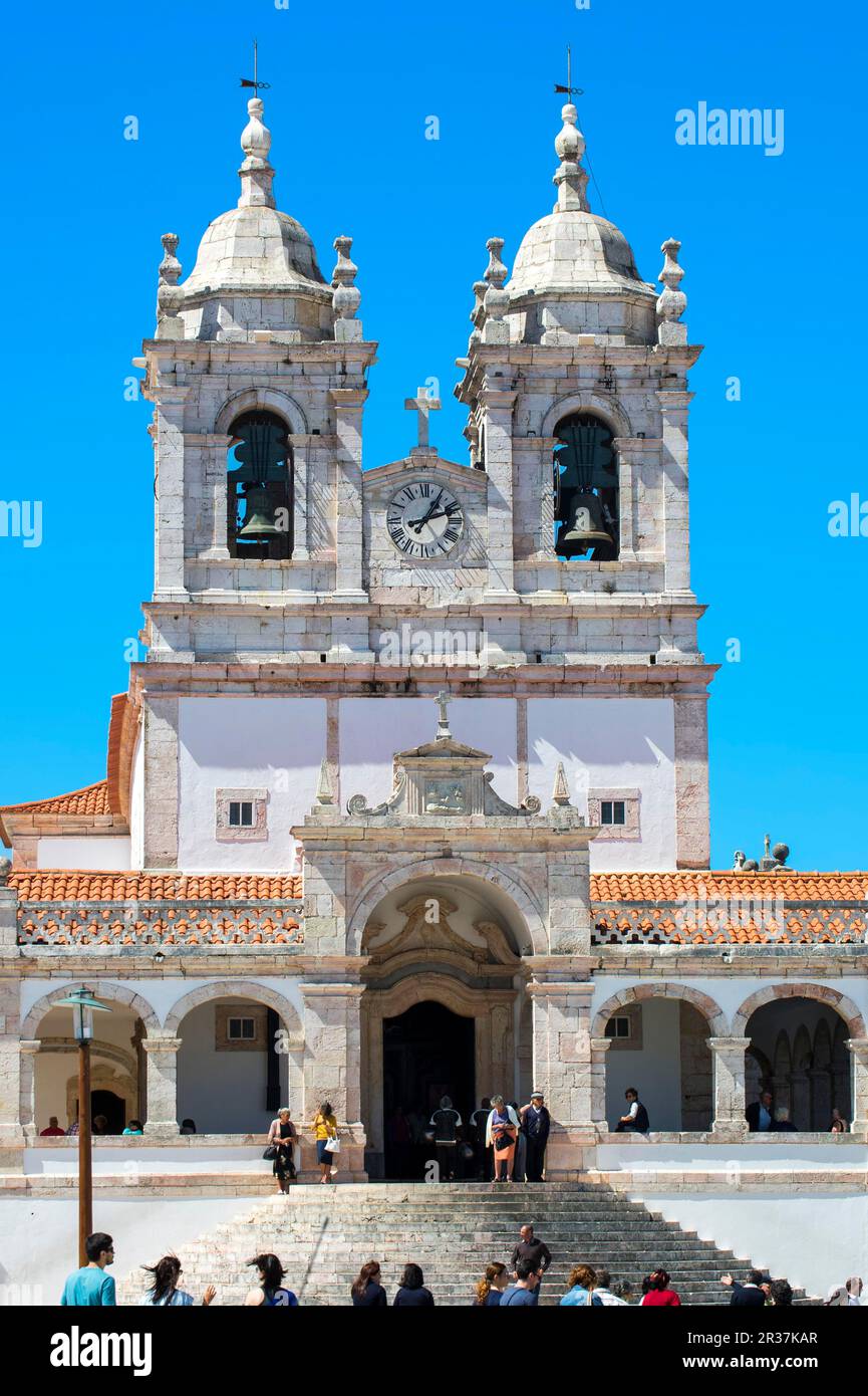Chiesa di Nossa Senhora de Nazare, Nazare, Estremadura e Ribatejo, Portogallo Foto Stock