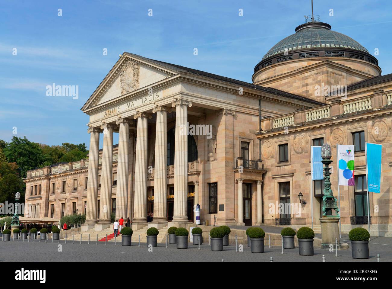 Spa hotel, Kurhausplatz, Wiesbaden, Assia, Germania Foto Stock