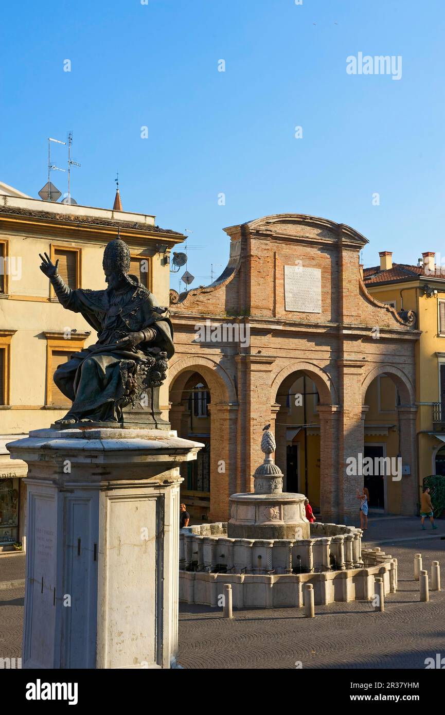 Piazza Cavour, Rimini, Mare Adriatico, Emilia Romagna, Italia Foto Stock